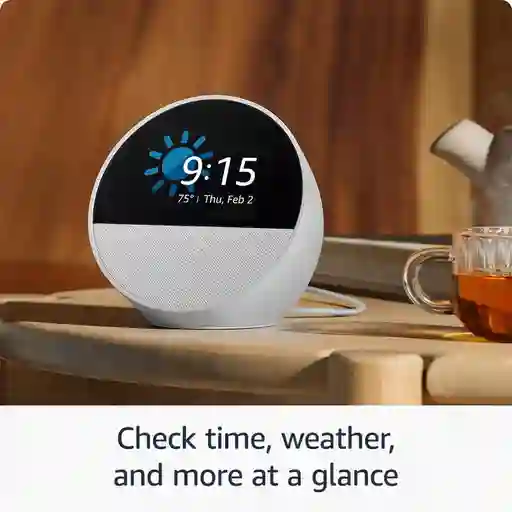 Amazon Echo Spot Bocina Inteligente 2024 Color Blanco