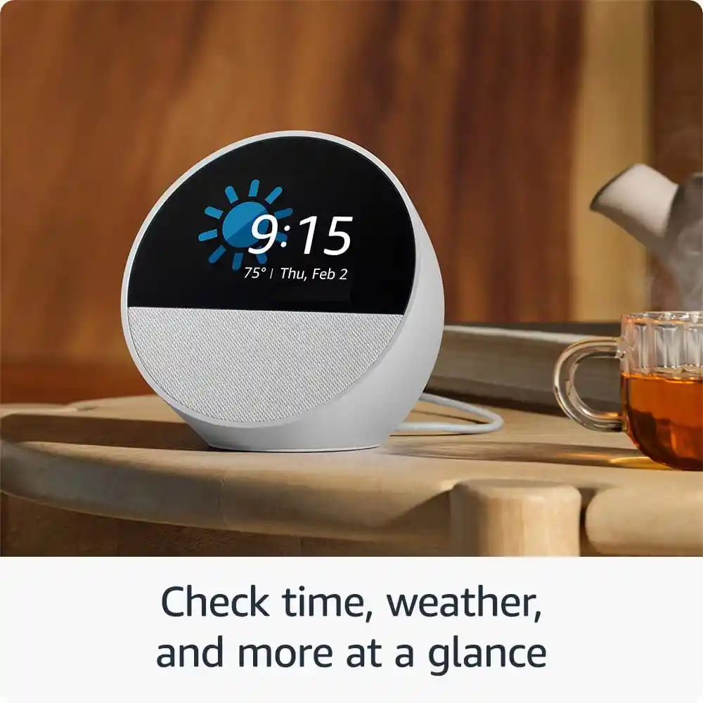 Amazon Echo Spot Bocina Inteligente 2024 Color Blanco