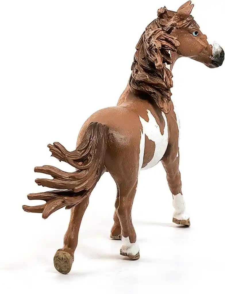 Figura Coleccionable Caballo Semental Pinto Pintada A Mano Schleich