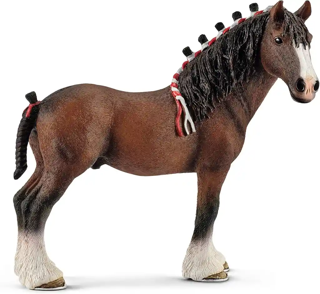 Figura Coleccionable Caballo Clydesdale Pinto Pintada A Mano Schleich