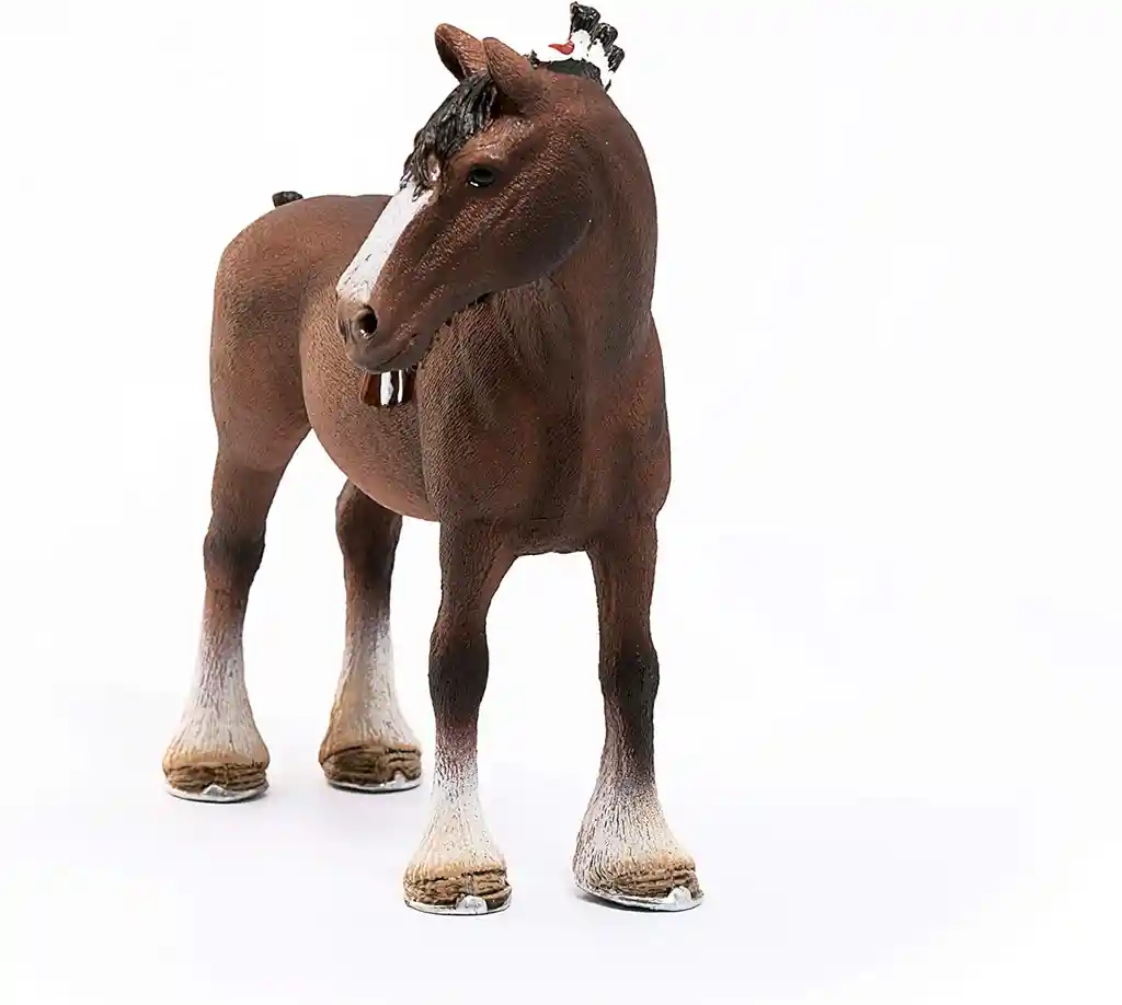 Figura Coleccionable Caballo Clydesdale Pinto Pintada A Mano Schleich