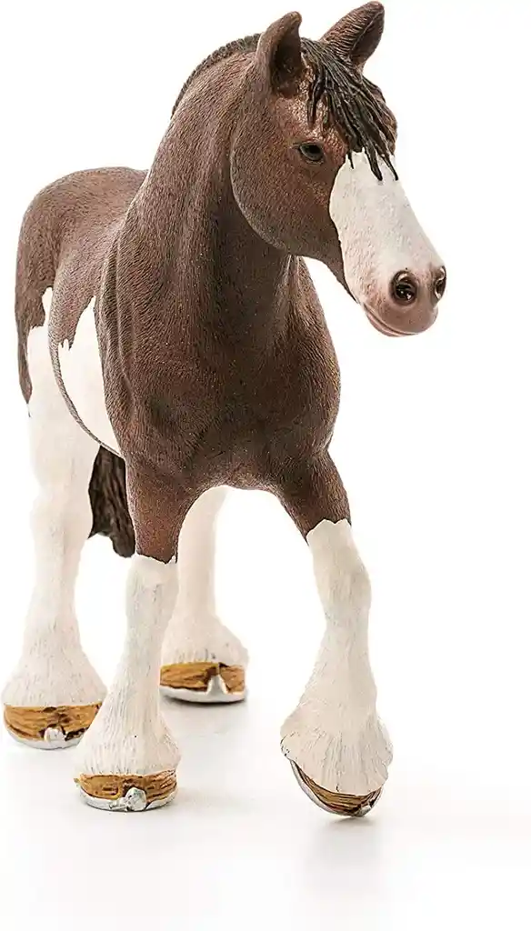 Figura Coleccionable Yegua Clydesdale Pinto Pintada A Mano Schleich