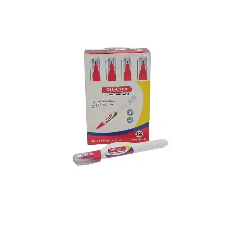 Corrector Liquido 7ml Offi Esco Oe-251 Tipo Liquid Paper