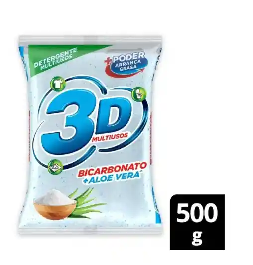 Jabon 3 D Polvo Multiusos 500g