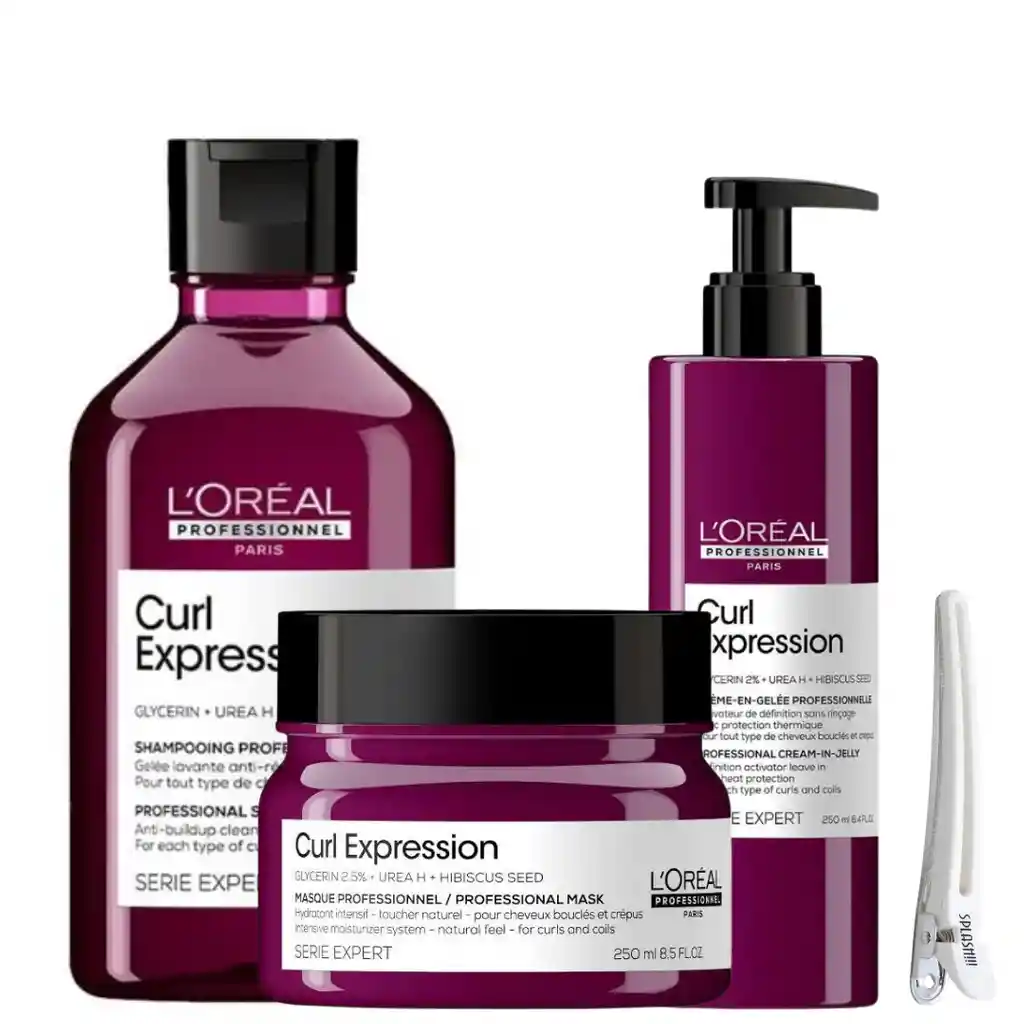 Kit Curl Expression Loreal - Shampoo Mascarilla Y Mousse-en-crema