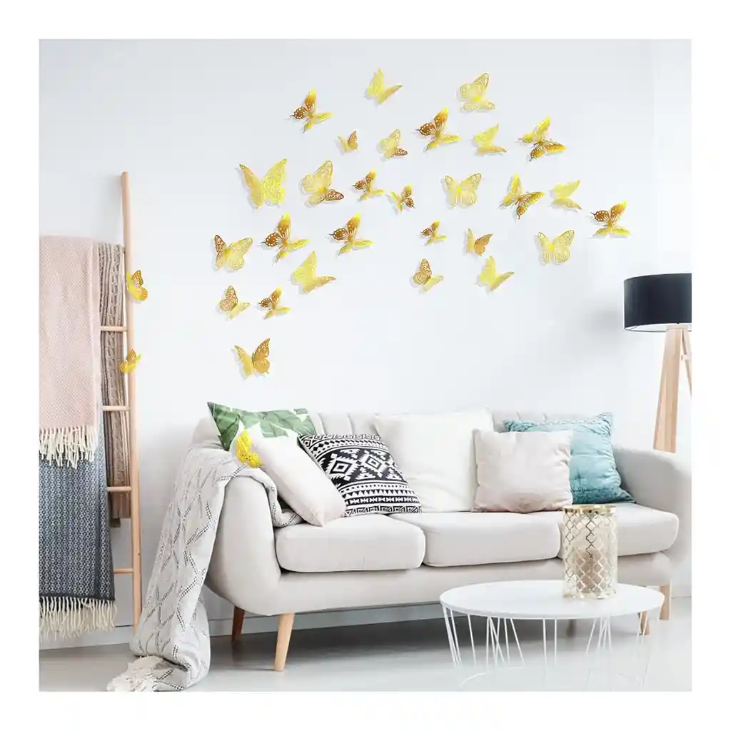 Mariposas Decorativas Tridimensionales Adhesivas X12