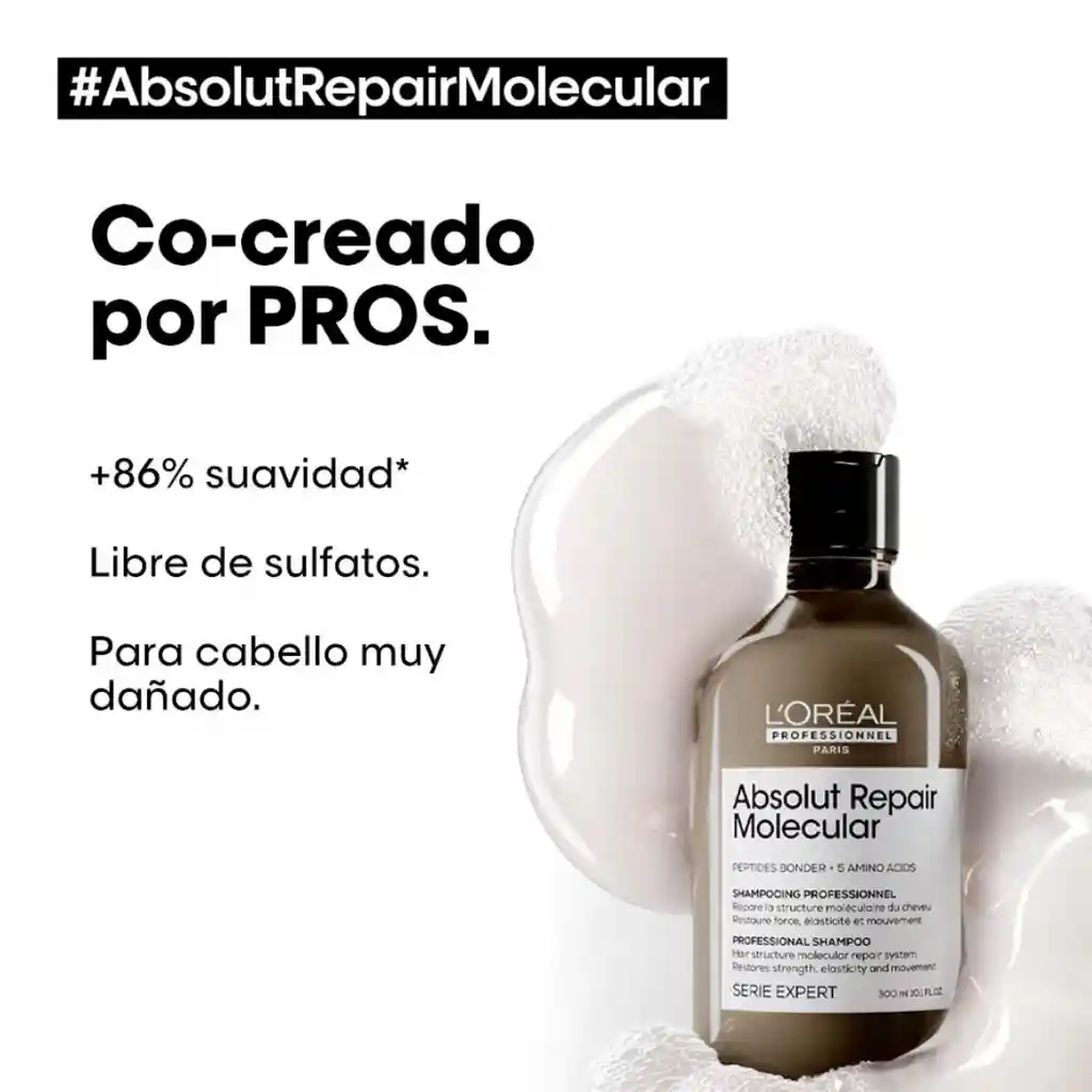 Duo Loreal Absolut Repair Molecular Shampoo Y Termo Protector