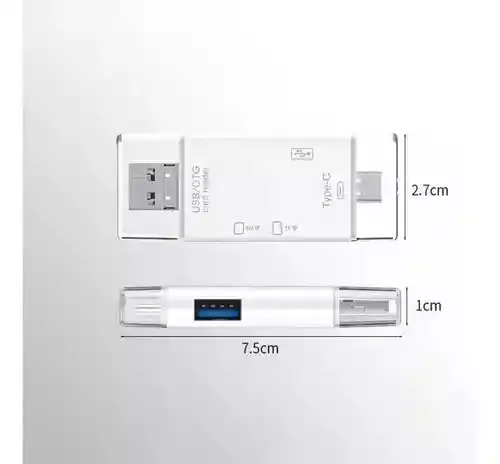 Lector De Memorias 6 En 1 / Lector De Memorias V8, Tipo C, 2 Usb3.0, Sd Y Micro Sd