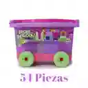 Vagón Bloques Niña Btoys Blocks Colores Surtidos / 54 Piezas