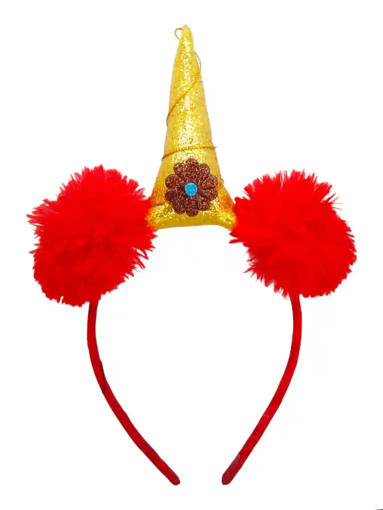 Diadema Unicornio Pompón