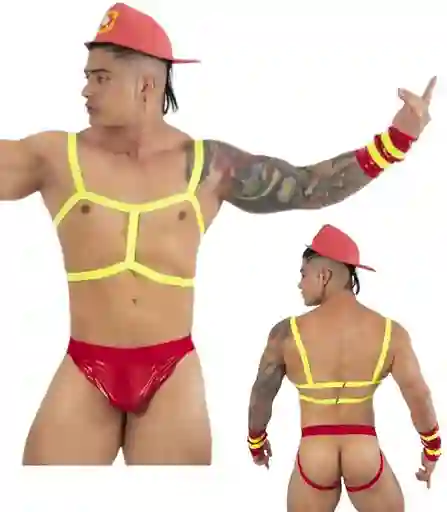 Disfraz Bombero Sexy Suspensorio Para Hombre Disfraces