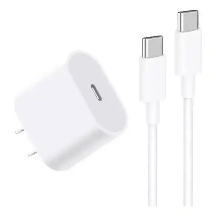 Cargador Iphone 15 Y 16 20w + Cable Usb C - Usb C 2 Metros