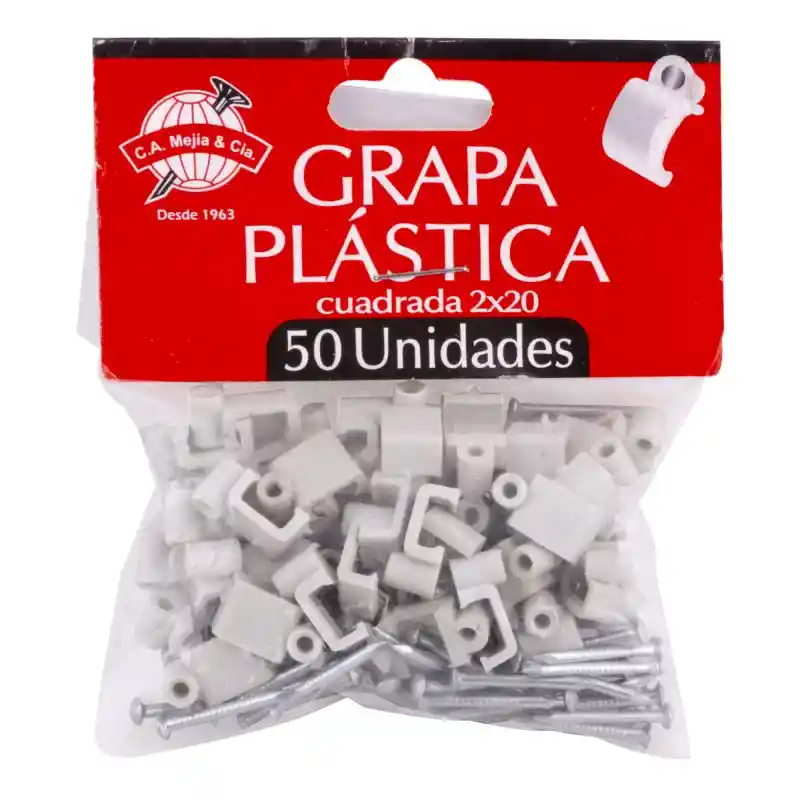 Grapa Plastica Coaxial X Bolsa