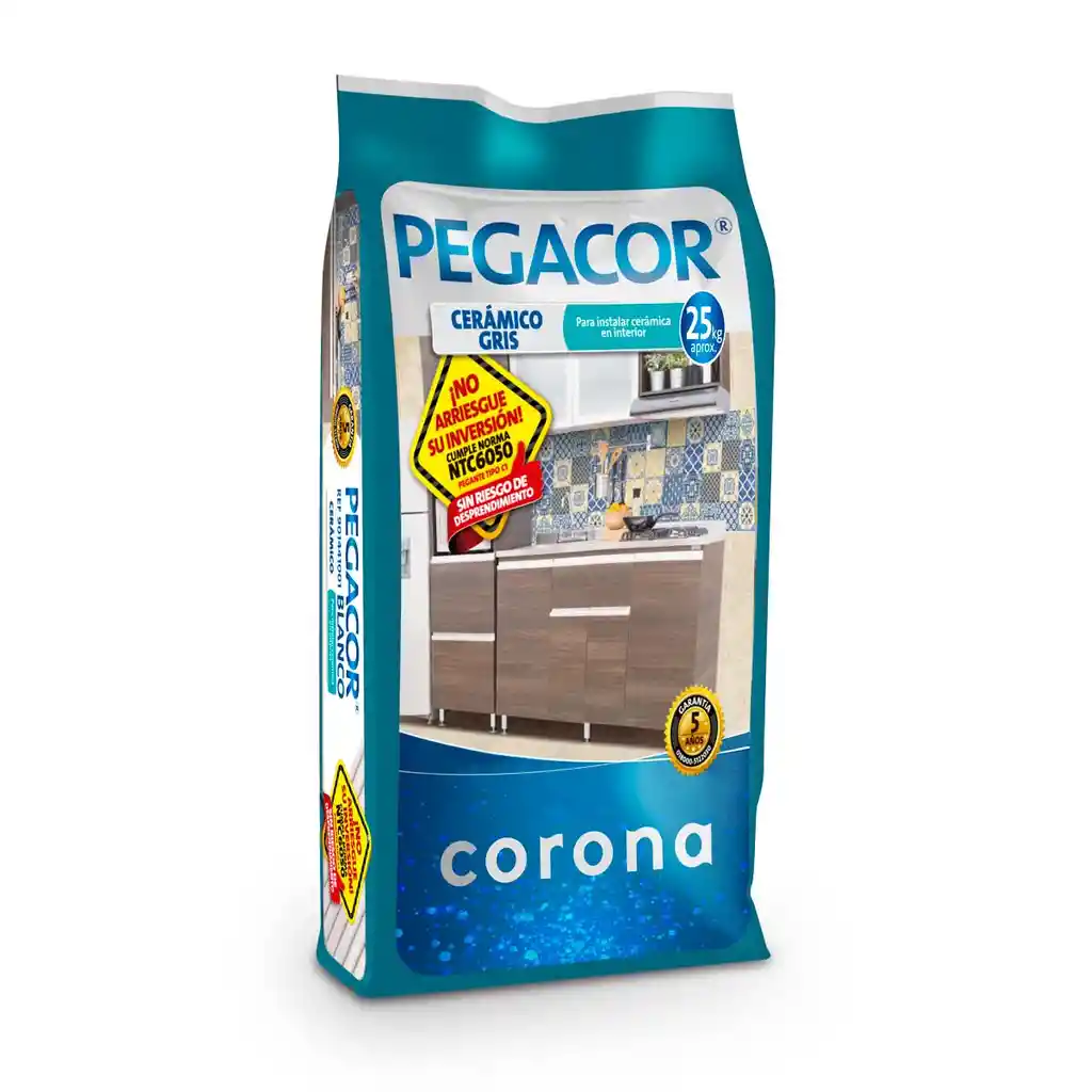 Pegacor Ceramico Gris X 25 Corona