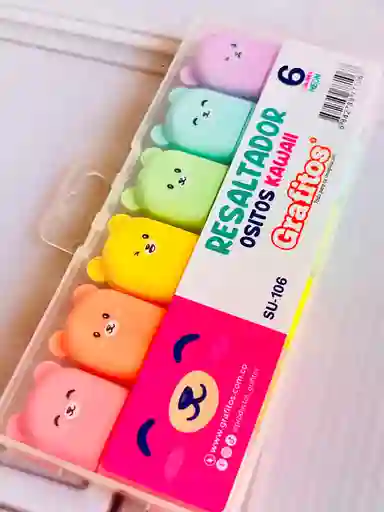 Kit De Resaltadores Ositos Kawaii Grafitos Su-106