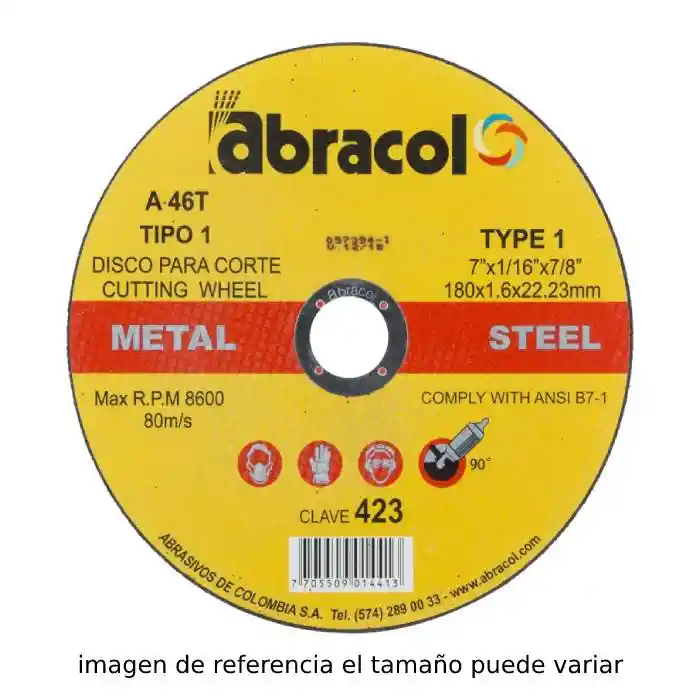 Disco C/metal 7" Abracol