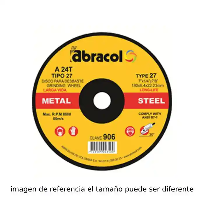 Disco Pulir Metal 9" Abracol