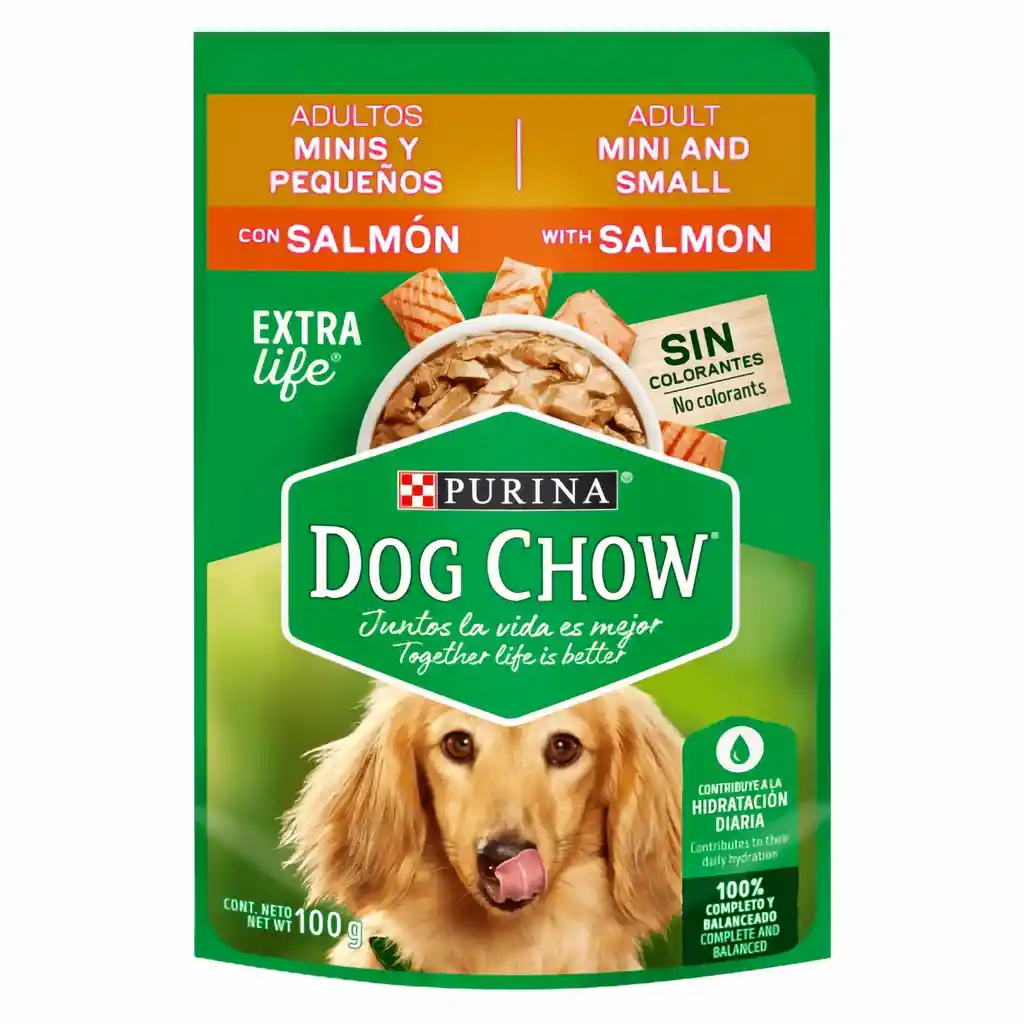 Dog Chow Comida de Perro Adulto Minis Pequeños Salmón