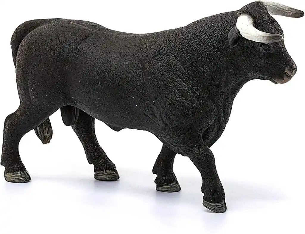 Figura Coleccionable Animales Toro Negro Pintada A Mano Schleich