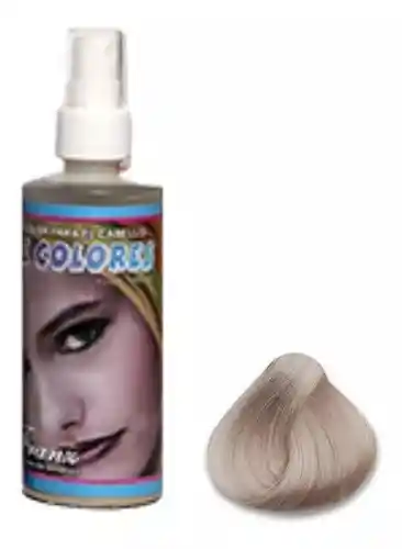 Laca Para El Cabello Spray Color Plateado Disfraz Halloween