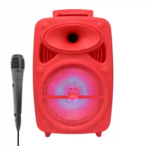 Bocina Bluetooth 8 Parlante Recargable Luces Led Usb Fm Sd