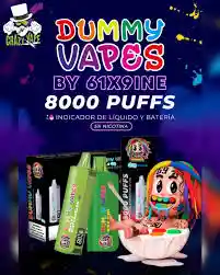 New! Vaporizador Dummy 8000 Puffs By Tekashi 69