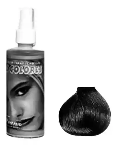 Laca Color Negro Para El Cabello Spray 120ml Disfraz Halloween