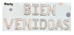 Letrero Bienvenidas Y Bienvenidos Inflable Letra A Letra Palteado