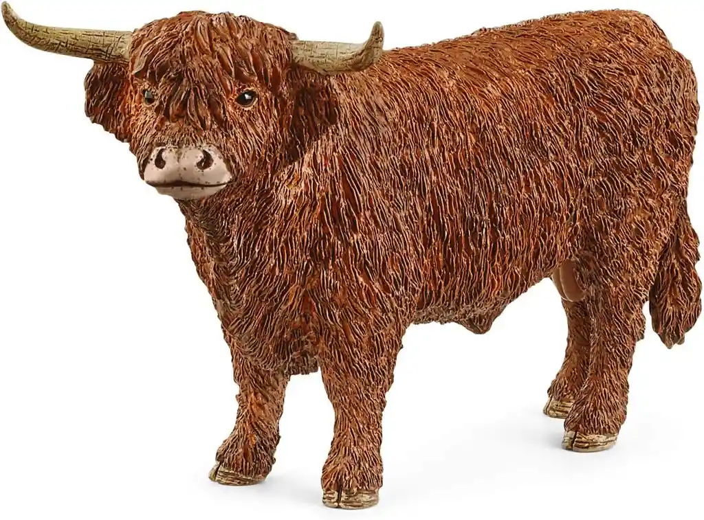 Figura Toro De Las Tierras Altas Pintada A Mano Schleich