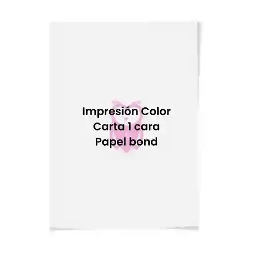 Impresión A Color Tamaño Carta 1 Cara