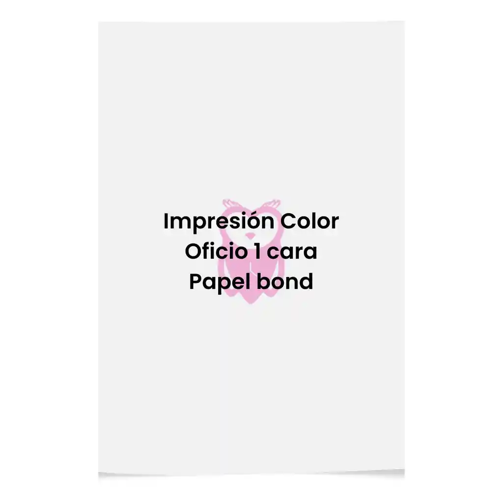 Impresión A Color Tamaño Oficio 1 Cara