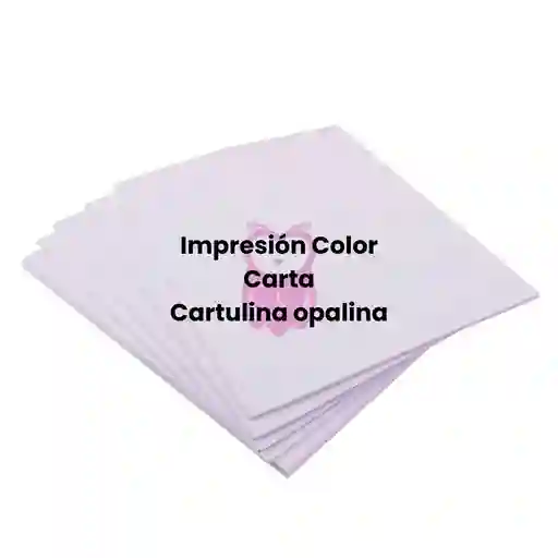 Impresión A Color Cartulina Opalina Tamaño Carta 1 Cara