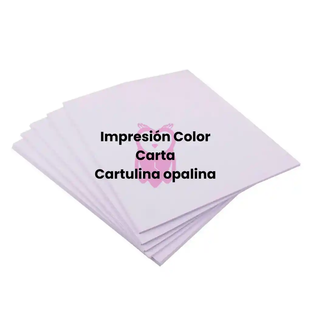 Impresión A Color Cartulina Opalina Tamaño Carta 1 Cara