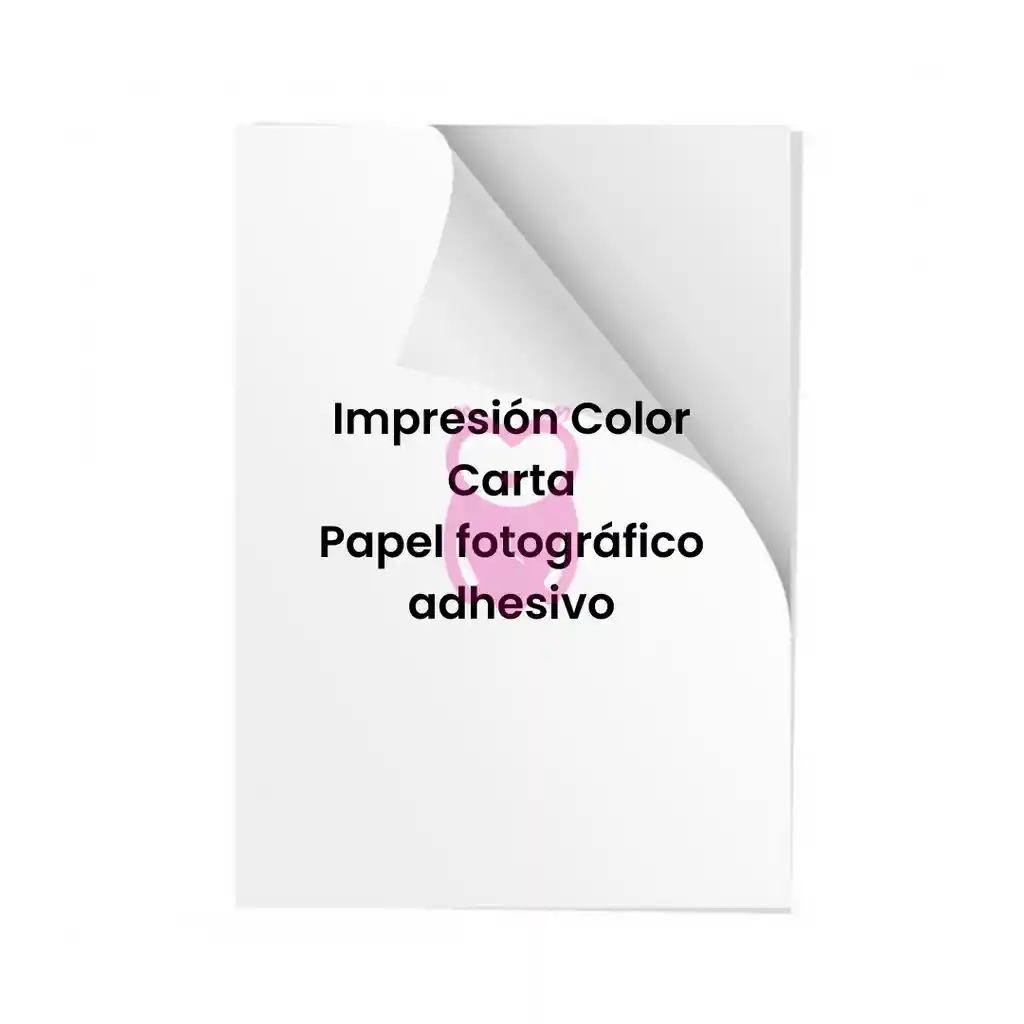 Impresion A Color Papel Fotográfico Adhesivo Carta