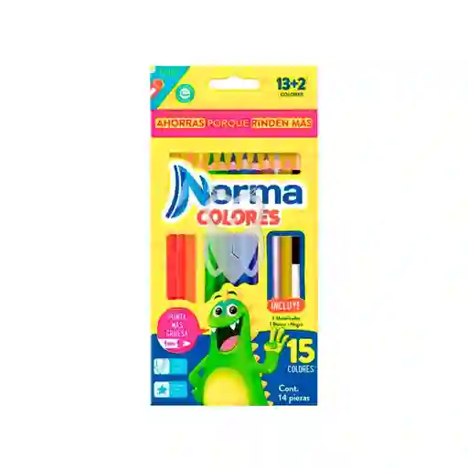 Colores Norma X 13 + 2 + Sacapuntas Largos