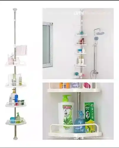 Organizador Esquinero Para Baño Ajustable Hasta 2.75 Mt Alto