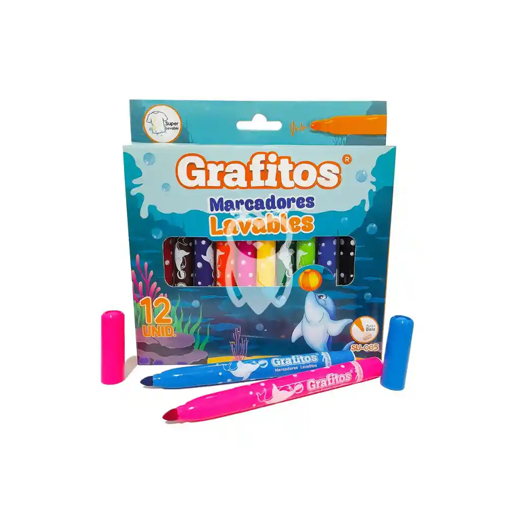 Marcadores Lavables Grafitos X 12
