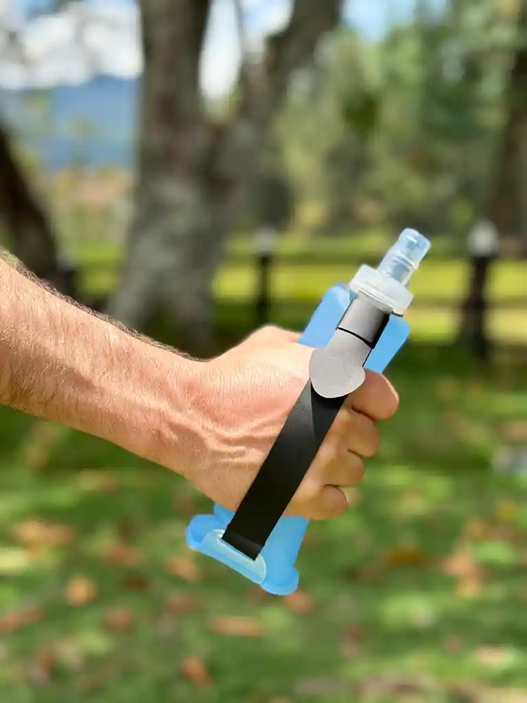 Termo Plegable Tpu 250ml Con Correa Azul