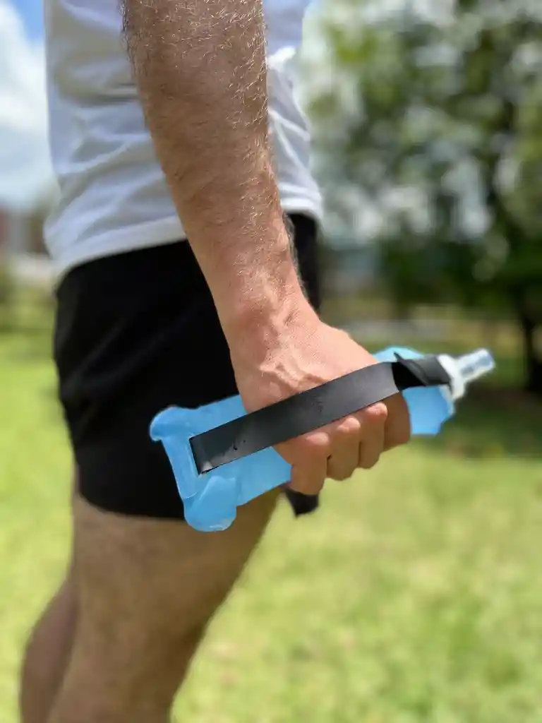 Termo Plegable Tpu 500ml Con Correa Azul