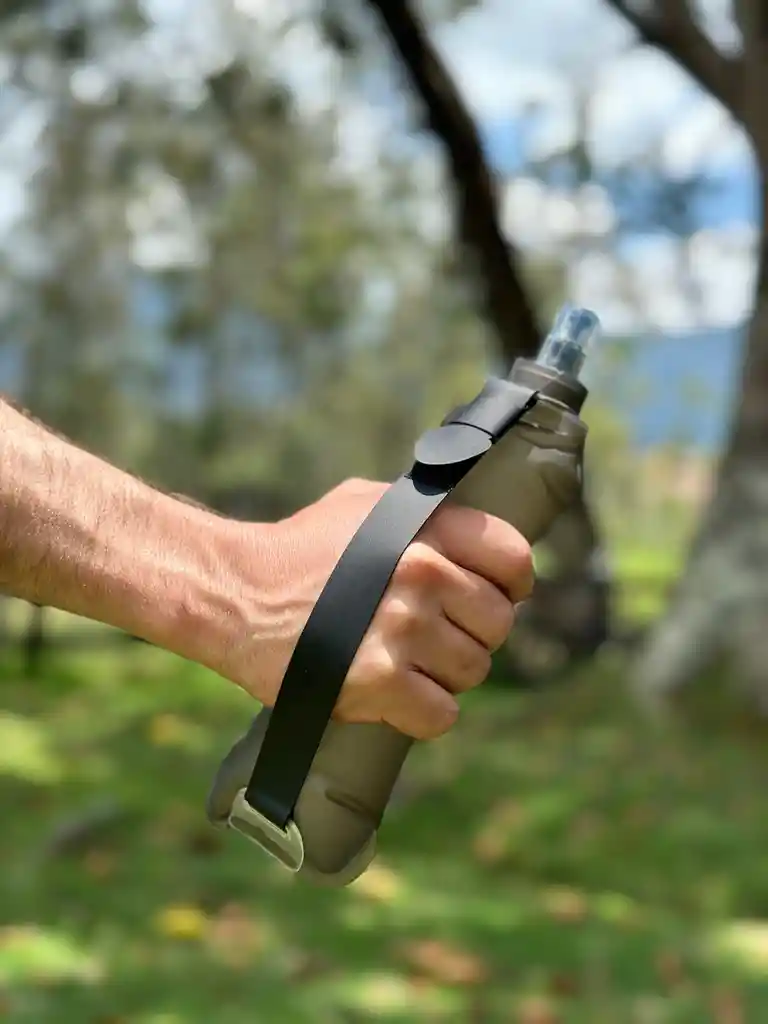 Termo Plegable Tpu 500ml Con Correa Gris