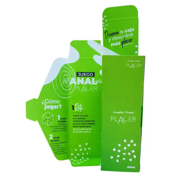 Lubricante Anal 60 Ml + Juego De Mesa Erótico Gratis Placer