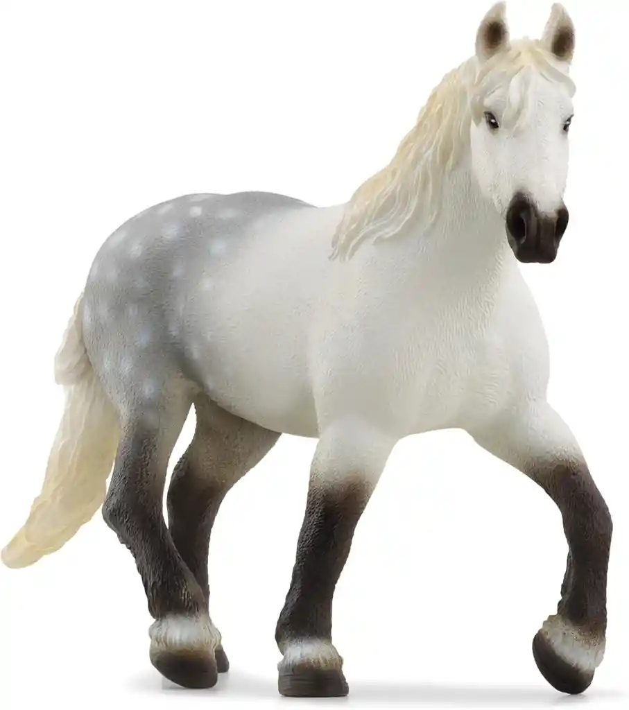 Figura Coleccionable Yegua Percherón Pintada A Mano Schleich