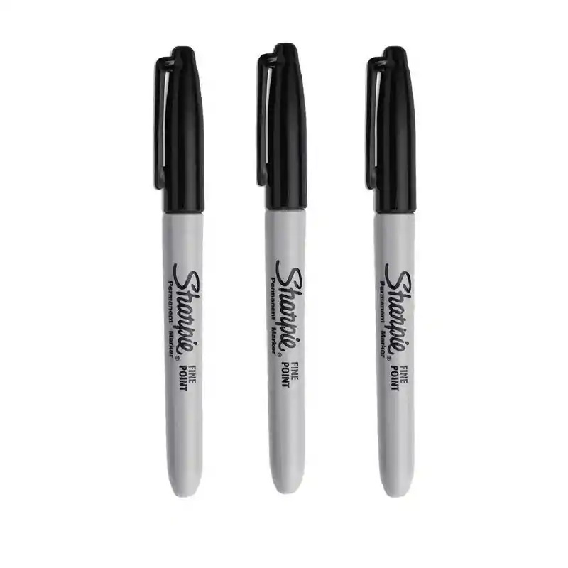 Marcador Permanente Fine Point Negro Sharpie X3 Und