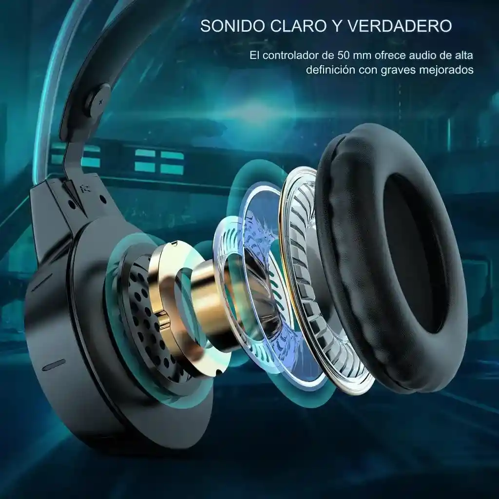 Audifonos Onikuma X15 Pro Rgb Negro
