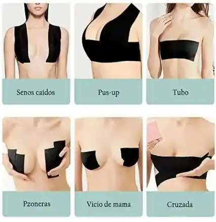 Cinta Adhesiva Levanta Pezon Cubre Boob Tape 5 Metros Disposable