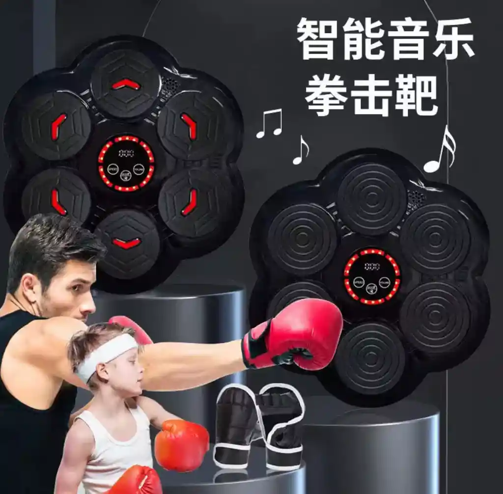 Máquina Boxeo Electronico Músical Bluetooth + 6 Push					