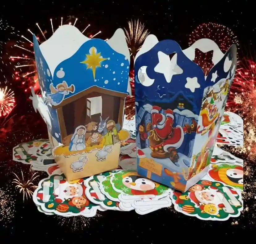 Kit X10 Faroles Navideños + 10 Velitas