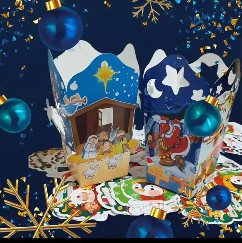 Kit X10 Faroles Navideños + 10 Velitas