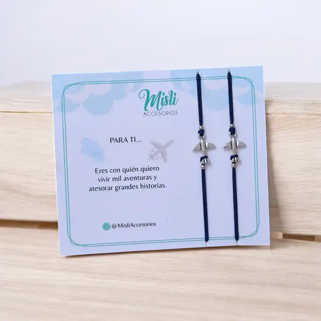 Set Pulseras Avión Para Compartir
