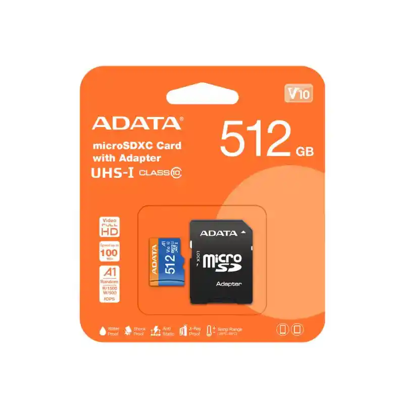 Memoria Microsd Adata Ausdx512gui3vg30sa2 Premierpro 512gb